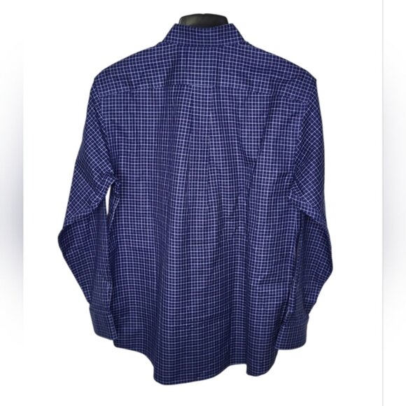 Roundtree & Yorke Men's Shirt Sz M Gold Label Non-Iron Perfect Performance Check - Picture 2 of 10